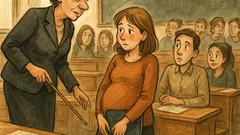 Banc: Profesoara dictează prin auditoriu...