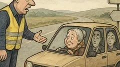 Banc: O doamnă pe DN21, la 20